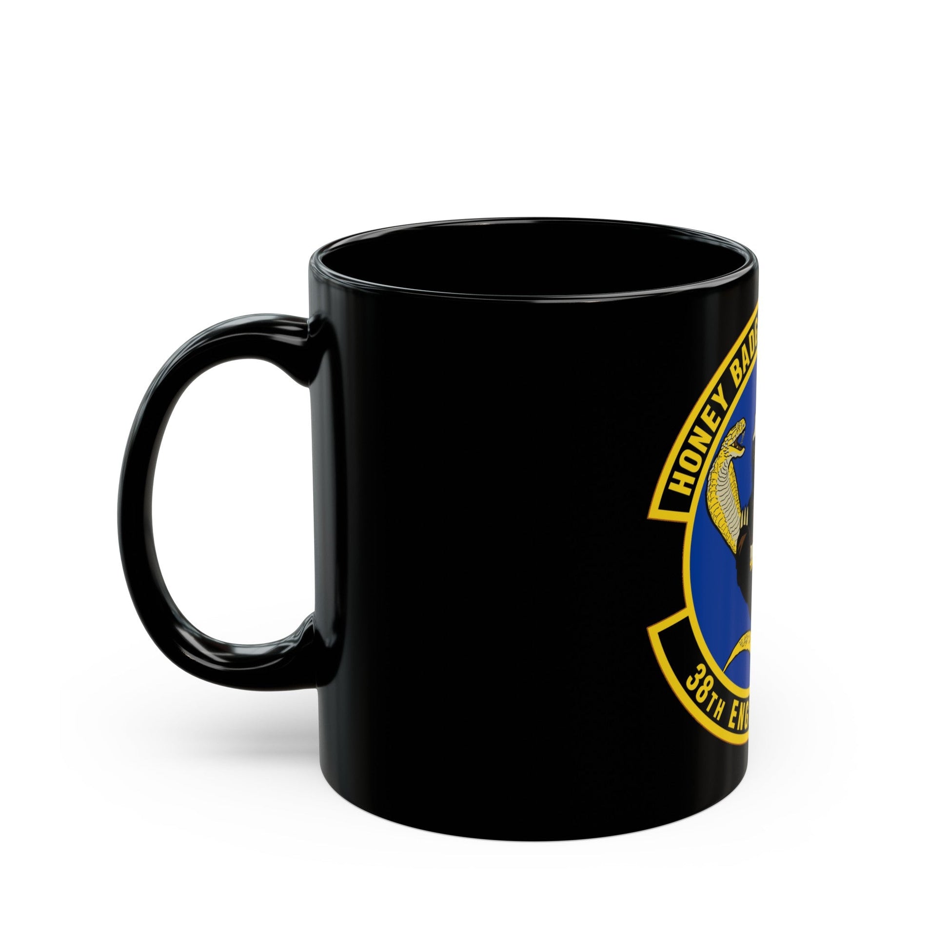 38 Engineering Squadron ACC (U.S. Air Force) Black Coffee Mug-The Sticker Space