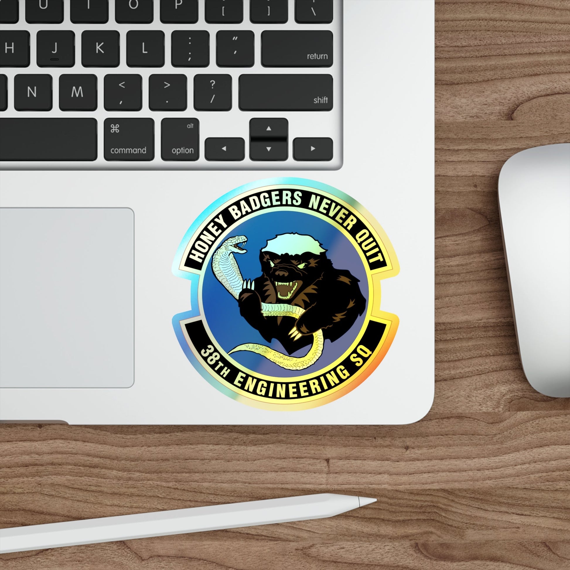 38 Engineering Squadron ACC (U.S. Air Force) Holographic STICKER Die-Cut Vinyl Decal-The Sticker Space