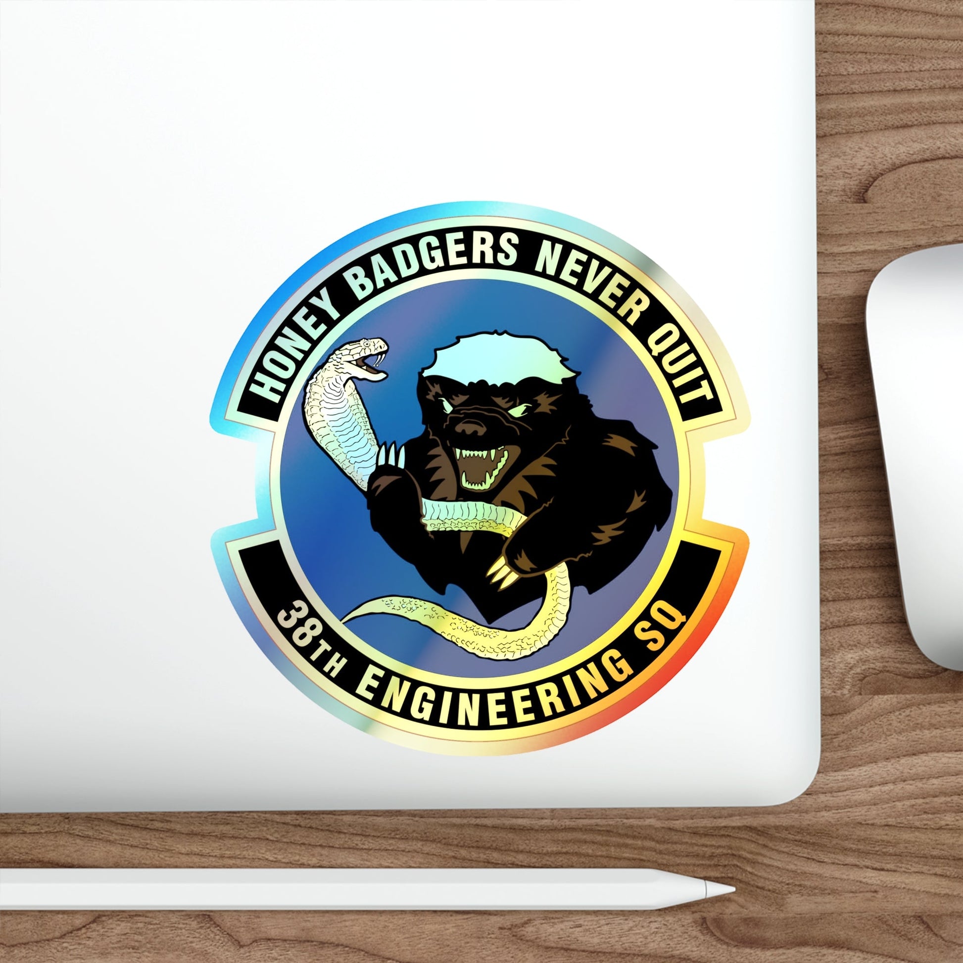 38 Engineering Squadron ACC (U.S. Air Force) Holographic STICKER Die-Cut Vinyl Decal-The Sticker Space