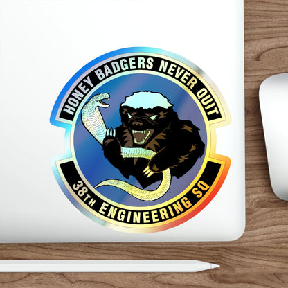 38 Engineering Squadron ACC (U.S. Air Force) Holographic STICKER Die-Cut Vinyl Decal-The Sticker Space