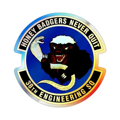38 Engineering Squadron ACC (U.S. Air Force) Holographic STICKER Die-Cut Vinyl Decal - The Sticker Space