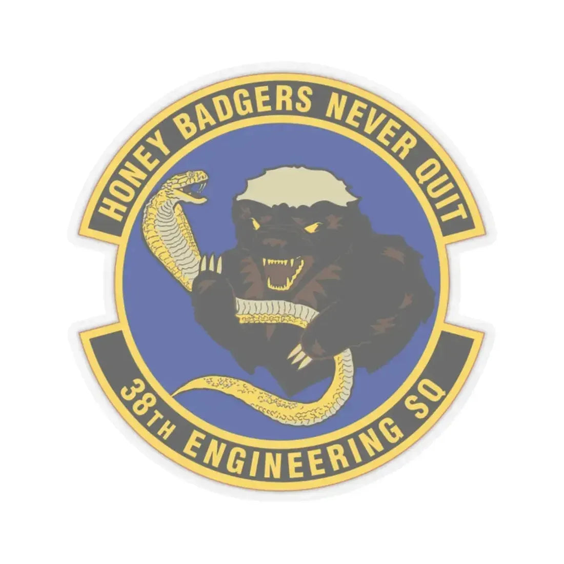 38 Engineering Squadron ACC (U.S. Air Force) STICKER Vinyl Kiss-Cut Decal 2 Inch Transparent - The Sticker Space