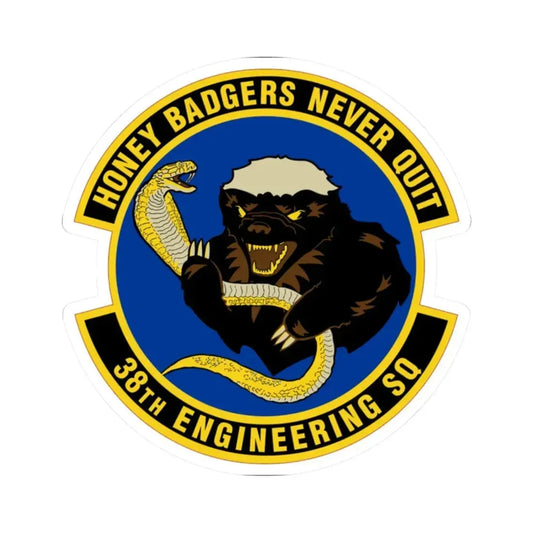 38 Engineering Squadron ACC (U.S. Air Force) STICKER Vinyl Kiss-Cut Decal 2 Inch White - The Sticker Space
