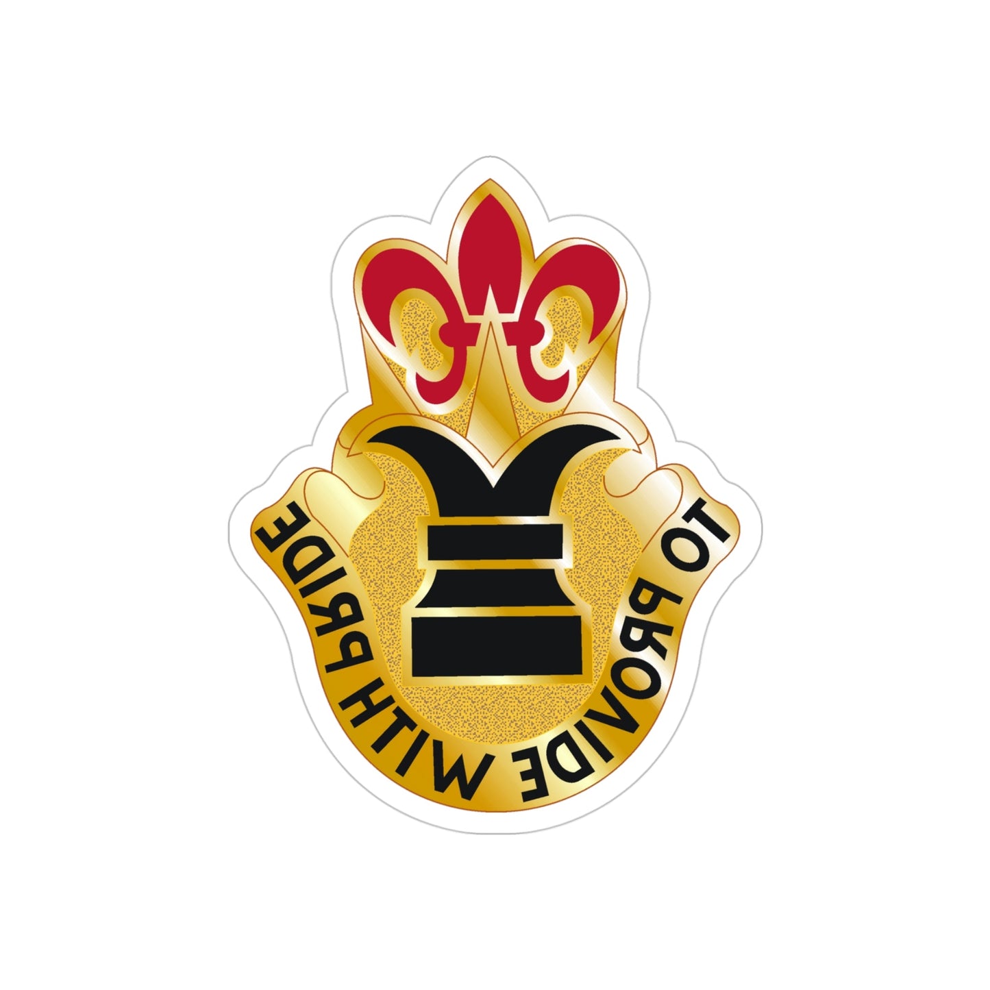 38 Personnel Services Battalion (U.S. Army) REVERSE PRINT Transparent STICKER-4" × 4"-The Sticker Space