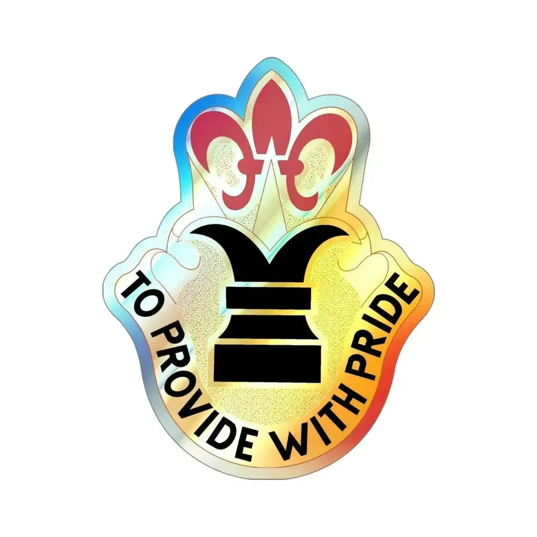 38 Personnel Services Battalion (U.S. Army) Holographic STICKER Die-Cut Vinyl Decal 4 Inch Holographic - The Sticker Space