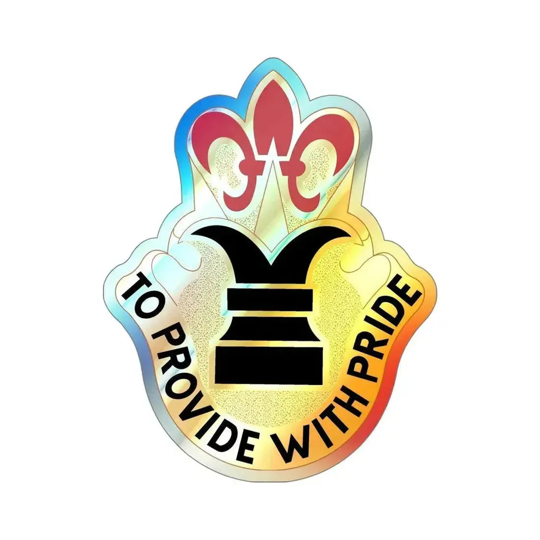 38 Personnel Services Battalion (U.S. Army) Holographic STICKER Die-Cut Vinyl Decal 5 Inch Holographic - The Sticker Space