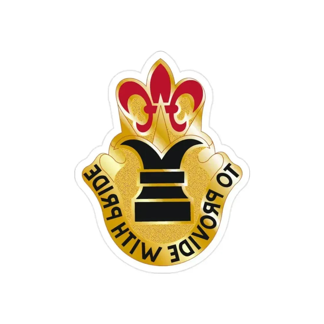 38 Personnel Services Battalion (U.S. Army) REVERSE PRINT Transparent Die-Cut STICKER 2 Inch Die-Cut Transparent - The Sticker Space