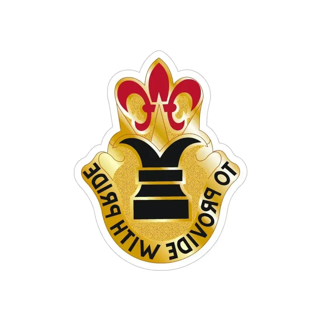 38 Personnel Services Battalion (U.S. Army) REVERSE PRINT Transparent Die-Cut STICKER 6 Inch Die-Cut Transparent - The Sticker Space