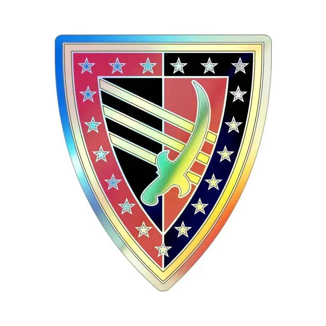 38 Sustainment Brigade (U.S. Army) Holographic STICKER Die-Cut Vinyl Decal 3 Inch Holographic - The Sticker Space