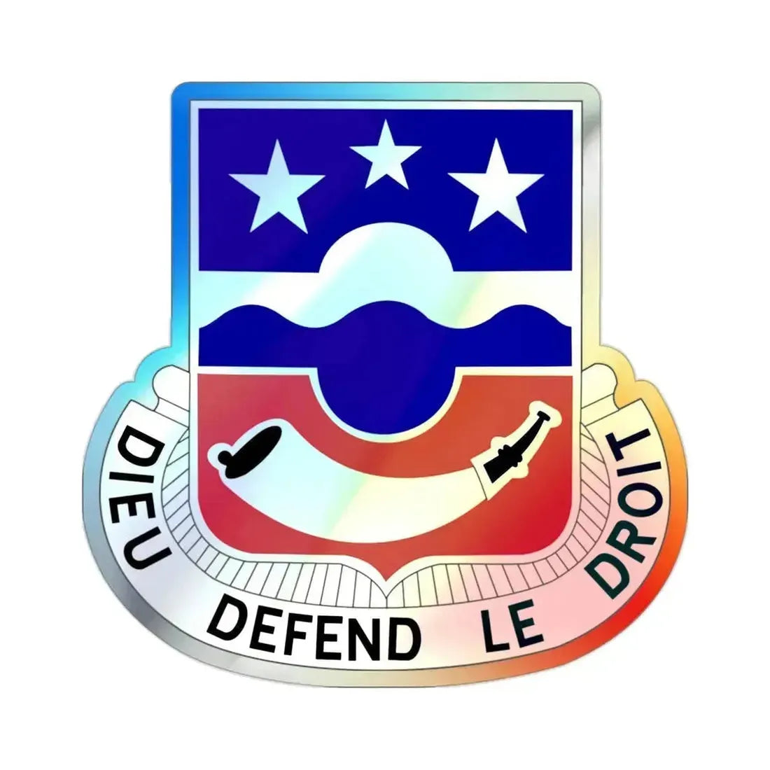 380 Infantry Regiment (U.S. Army) Holographic STICKER Die-Cut Vinyl Decal 2 Inch Holographic - The Sticker Space