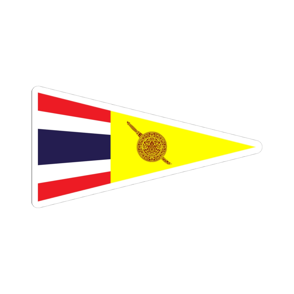 Thai Immigration Service Pennant 1979 (Thailand) STICKER Vinyl Kiss-Cut Decal