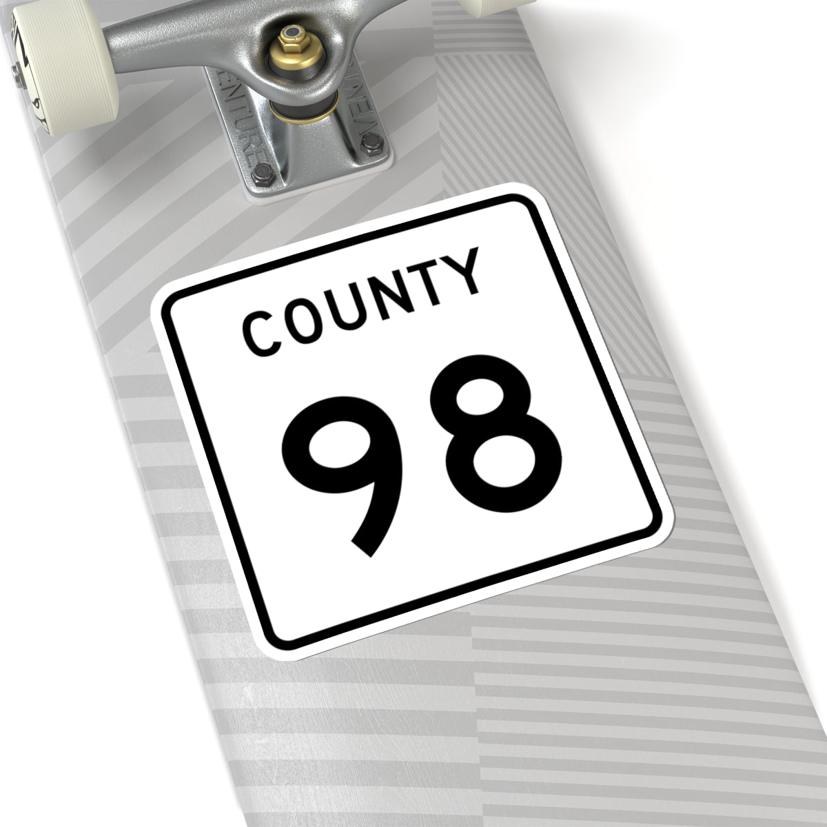 County 98 square (Minnesota) (Road Sign) STICKER Vinyl Kiss-Cut Decal