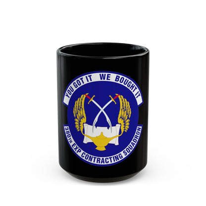 380th Expeditionary Contracting Squadron (U.S. Air Force) Black Coffee Mug-15oz-The Sticker Space