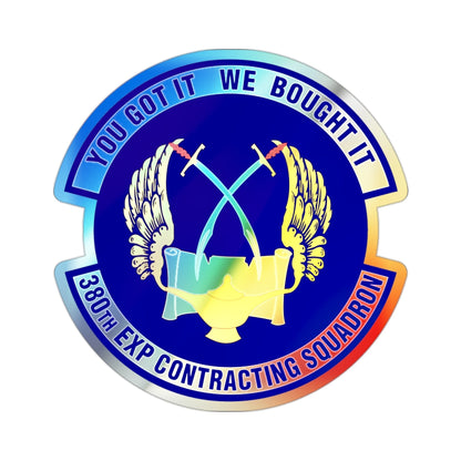 380th Expeditionary Contracting Squadron (U.S. Air Force) Holographic STICKER Die-Cut Vinyl Decal-2 Inch-The Sticker Space