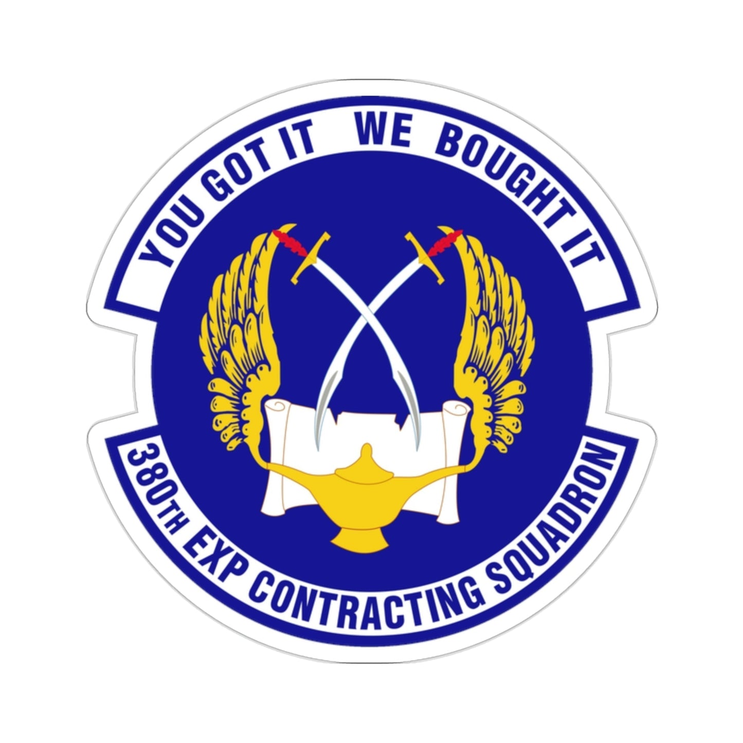 380th Expeditionary Contracting Squadron (U.S. Air Force) STICKER Vinyl Die-Cut Decal-2 Inch-The Sticker Space