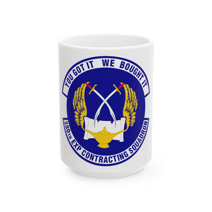 380th Expeditionary Contracting Squadron (U.S. Air Force) White Coffee Mug-15oz-The Sticker Space