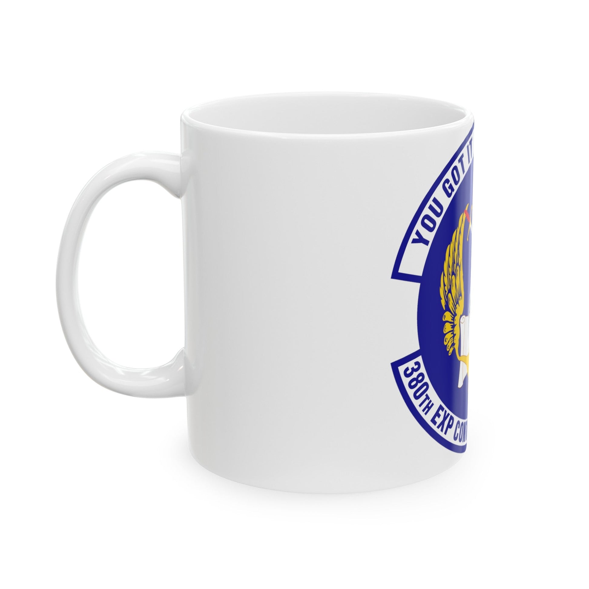 380th Expeditionary Contracting Squadron (U.S. Air Force) White Coffee Mug-The Sticker Space