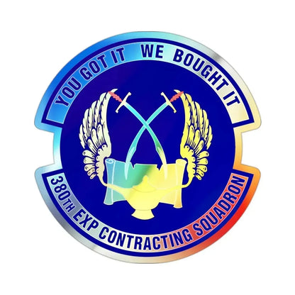 380th Expeditionary Contracting Squadron (U.S. Air Force) Holographic STICKER Die-Cut Vinyl Decal - The Sticker Space