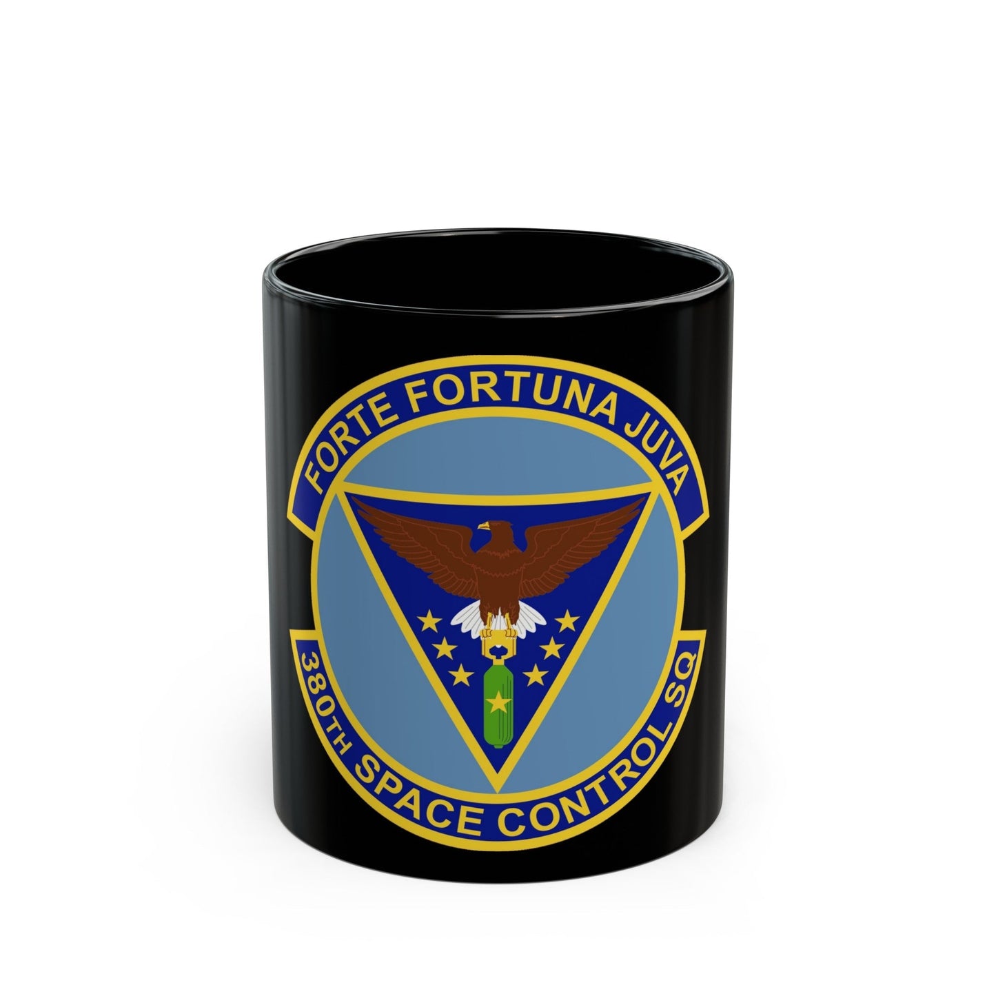 380th Space Control Squadron (U.S. Air Force) Black Coffee Mug-11oz-The Sticker Space