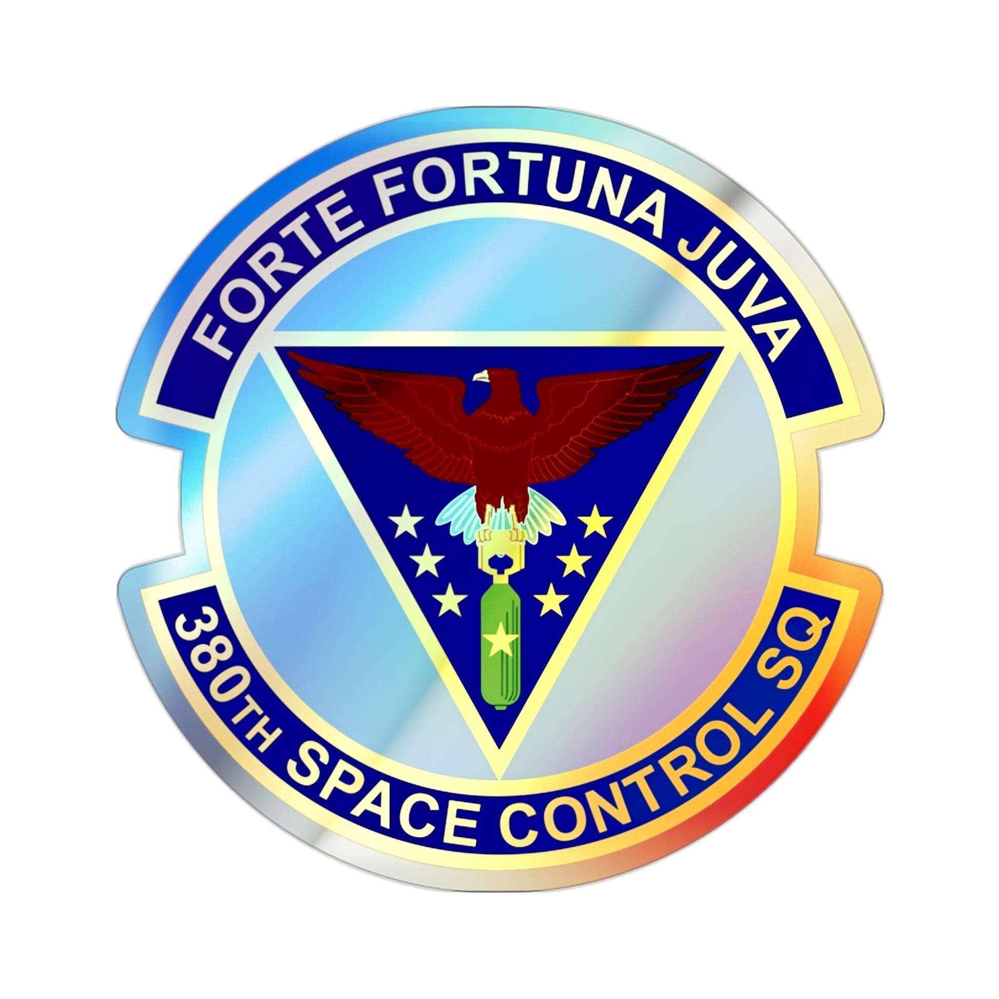 380th Space Control Squadron (U.S. Air Force) Holographic STICKER Die-Cut Vinyl Decal-2 Inch-The Sticker Space