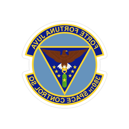 380th Space Control Squadron (U.S. Air Force) REVERSE PRINT Transparent STICKER-2" × 2"-The Sticker Space