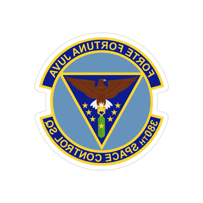 380th Space Control Squadron (U.S. Air Force) REVERSE PRINT Transparent STICKER-3" × 3"-The Sticker Space