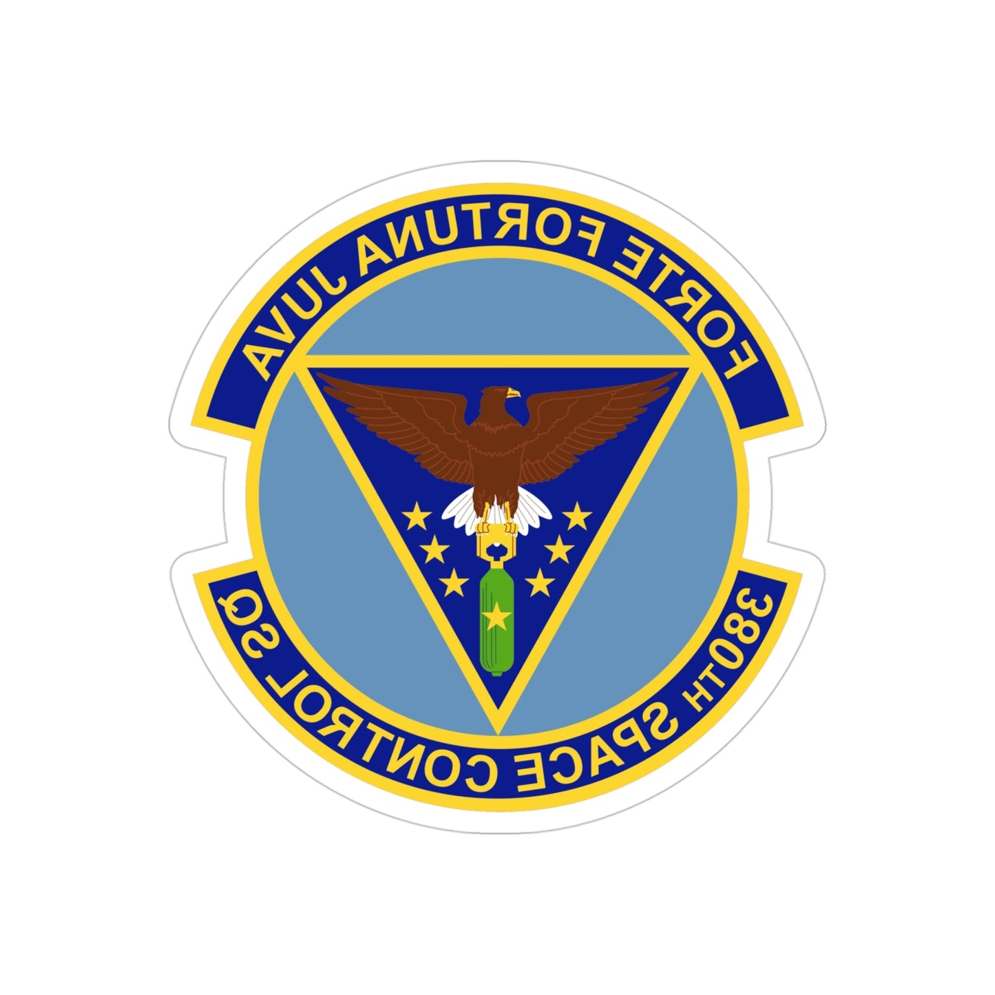 380th Space Control Squadron (U.S. Air Force) REVERSE PRINT Transparent STICKER-4" × 4"-The Sticker Space