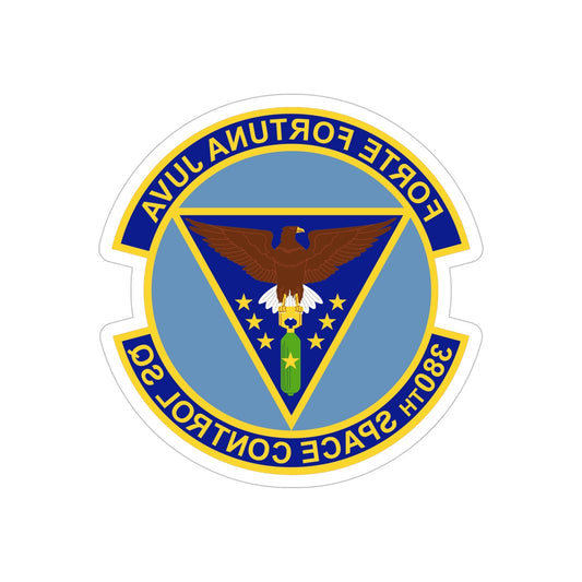 380th Space Control Squadron (U.S. Air Force) REVERSE PRINT Transparent STICKER-6" × 6"-The Sticker Space