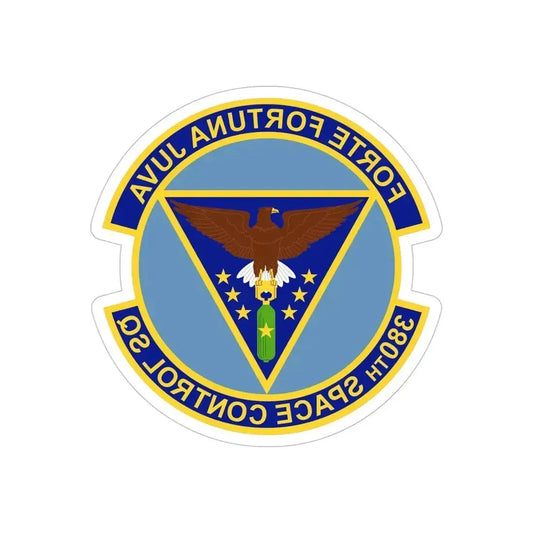 380th Space Control Squadron (U.S. Air Force) REVERSE PRINT Transparent Die-Cut STICKER 6 Inch Die-Cut Transparent - The Sticker Space