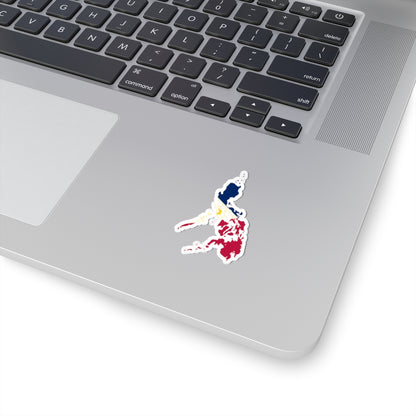 Flag map of the Philippines navy blue (Philippines) STICKER Vinyl Kiss-Cut Decal