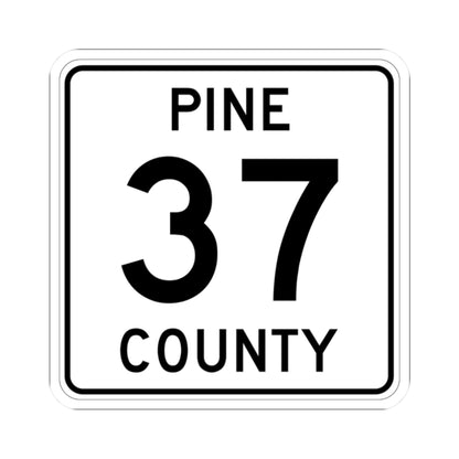 Pine County Route 37 MN (Minnesota) (Road Sign) STICKER Vinyl Kiss-Cut Decal