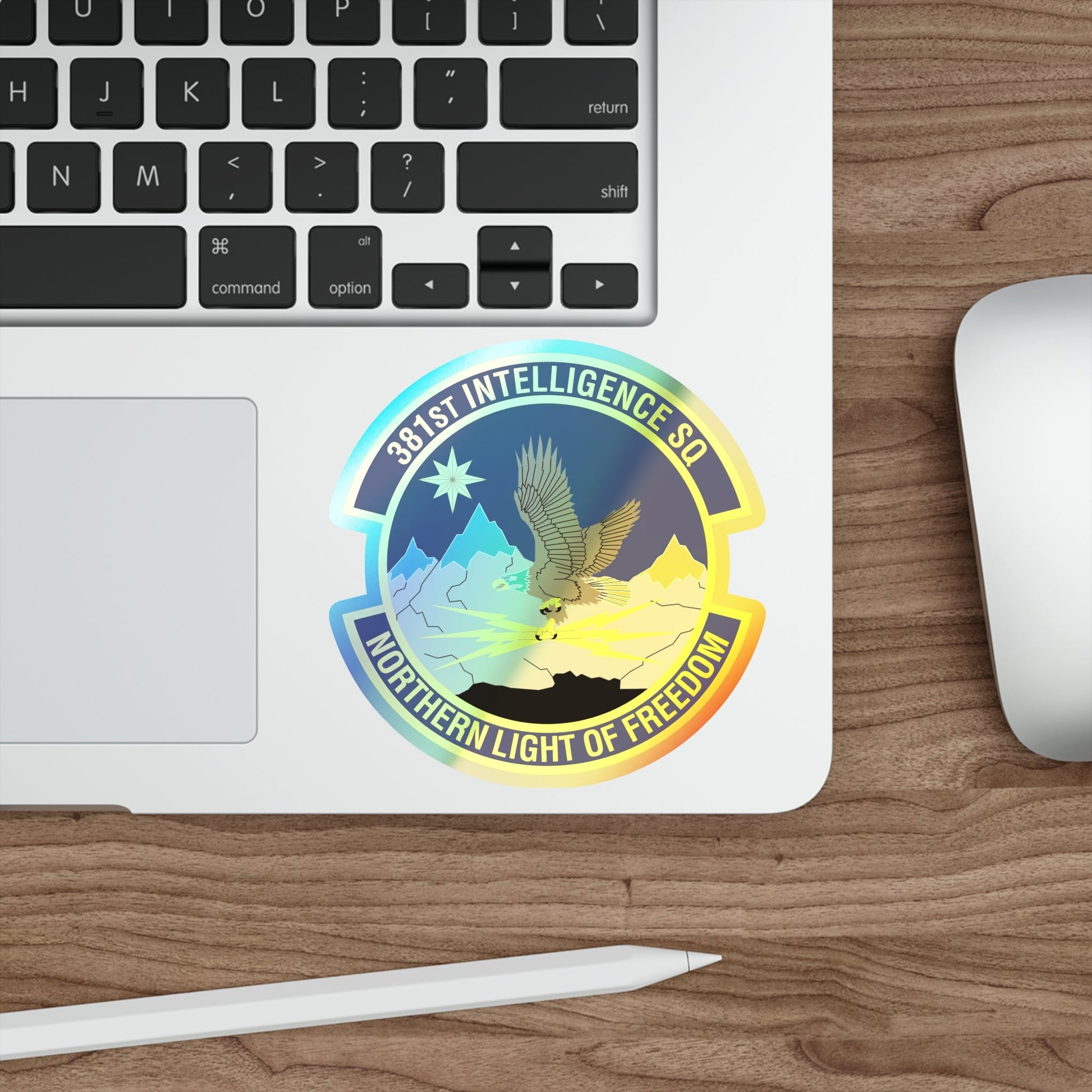 381st Intelligence Squadron (U.S. Air Force) Holographic STICKER Die-Cut Vinyl Decal-The Sticker Space