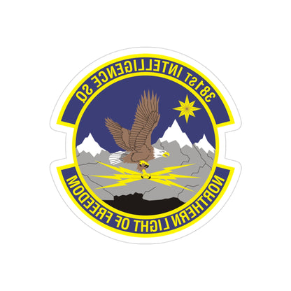 381st Intelligence Squadron (U.S. Air Force) REVERSE PRINT Transparent STICKER-3" × 3"-The Sticker Space