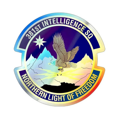 381st Intelligence Squadron (U.S. Air Force) Holographic STICKER Die-Cut Vinyl Decal 4 Inch Holographic - The Sticker Space