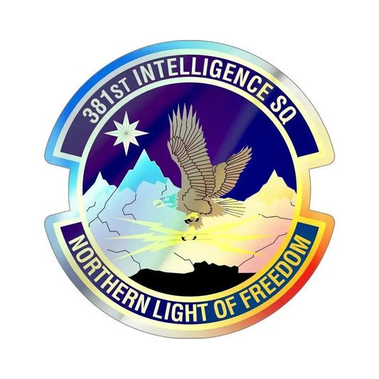 381st Intelligence Squadron (U.S. Air Force) Holographic STICKER Die-Cut Vinyl Decal 6 Inch Holographic - The Sticker Space