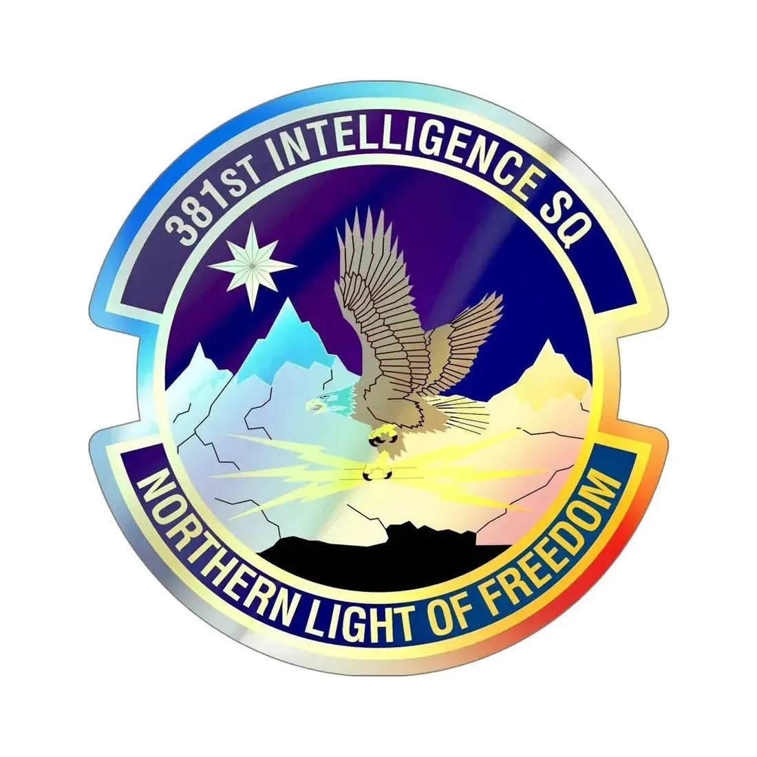 381st Intelligence Squadron (U.S. Air Force) Holographic STICKER Die-Cut Vinyl Decal - The Sticker Space
