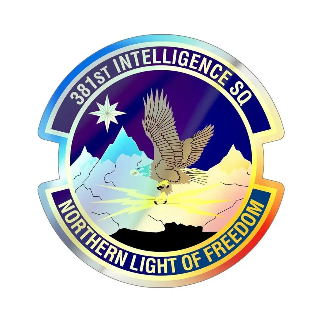 381st Intelligence Squadron (U.S. Air Force) Holographic STICKER Die-Cut Vinyl Decal - The Sticker Space
