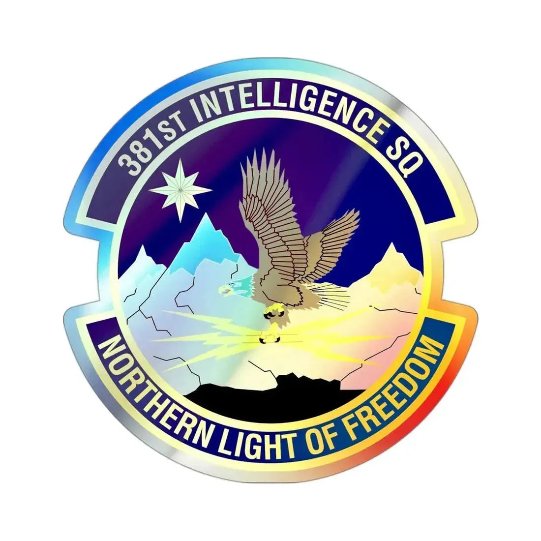 381st Intelligence Squadron (U.S. Air Force) Holographic STICKER Die-Cut Vinyl Decal - The Sticker Space