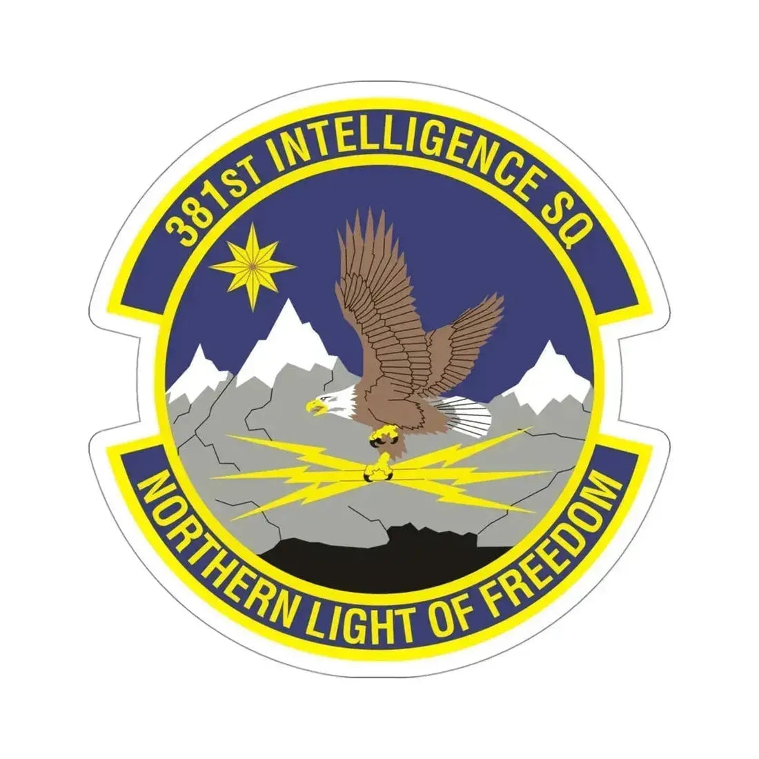 381st Intelligence Squadron (U.S. Air Force) STICKER Vinyl Die-Cut Decal 4 Inch - The Sticker Space