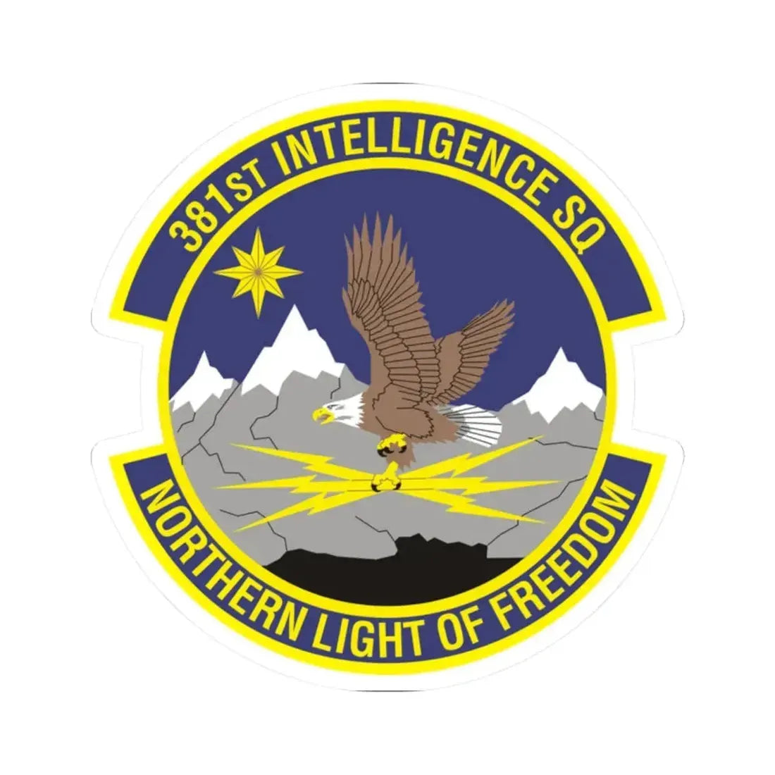 381st Intelligence Squadron (U.S. Air Force) STICKER Vinyl Kiss-Cut Decal 2 Inch White - The Sticker Space
