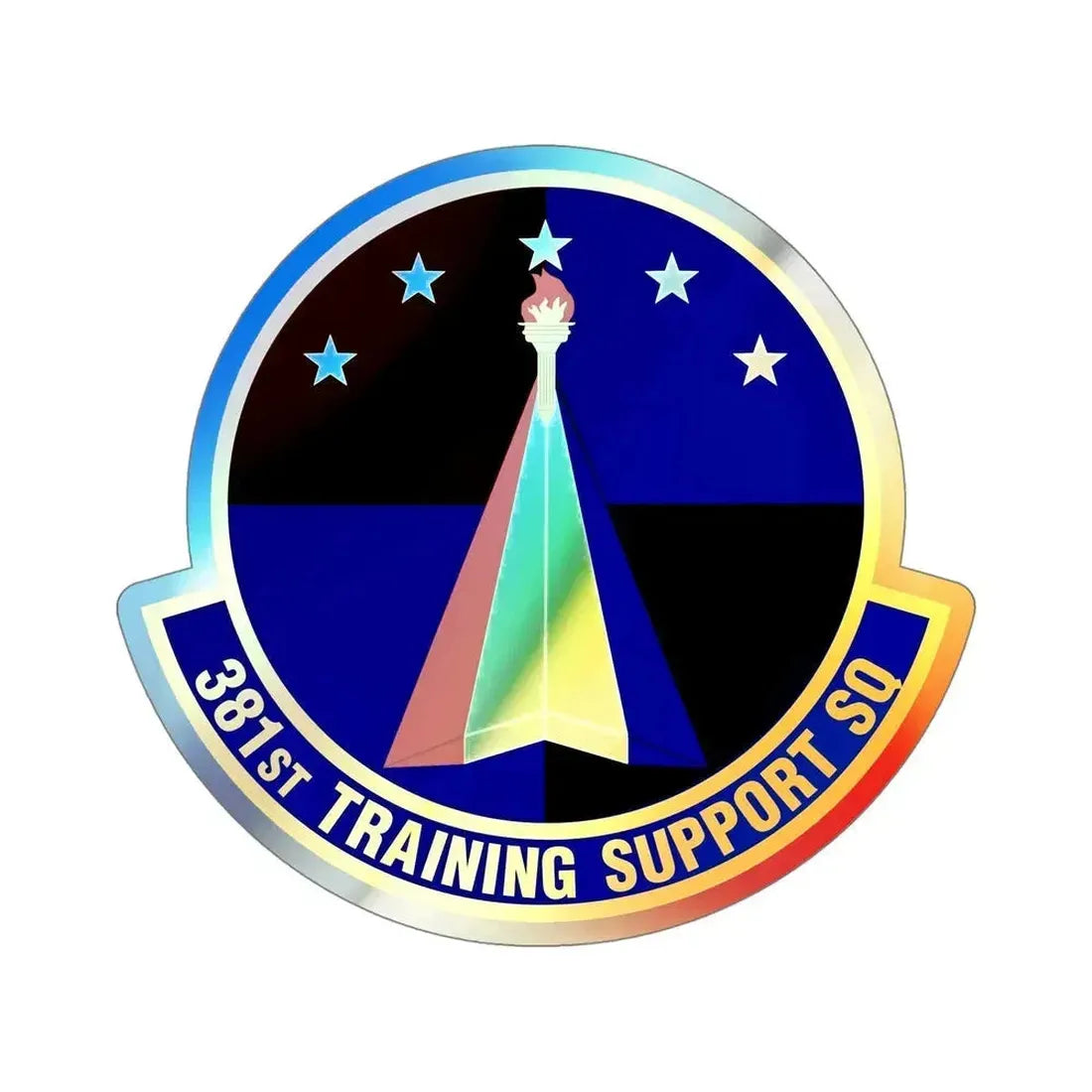 381st Training Support Squadron (U.S. Air Force) Holographic STICKER Die-Cut Vinyl Decal 5 Inch Holographic - The Sticker Space