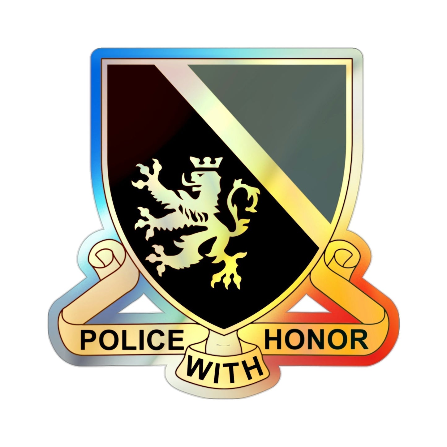 382 Military Police Battalion (U.S. Army) Holographic STICKER Die-Cut Vinyl Decal-2 Inch-The Sticker Space