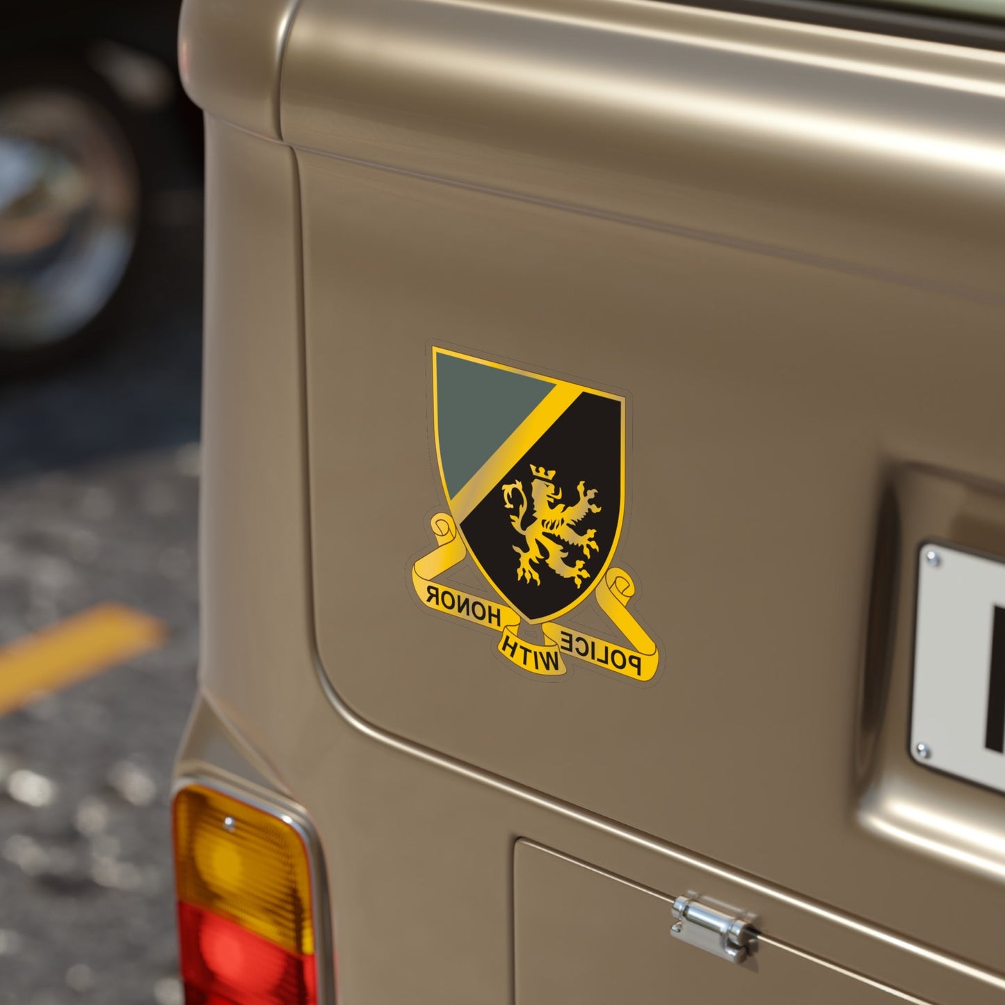 382 Military Police Battalion (U.S. Army) REVERSE PRINT Transparent STICKER-The Sticker Space