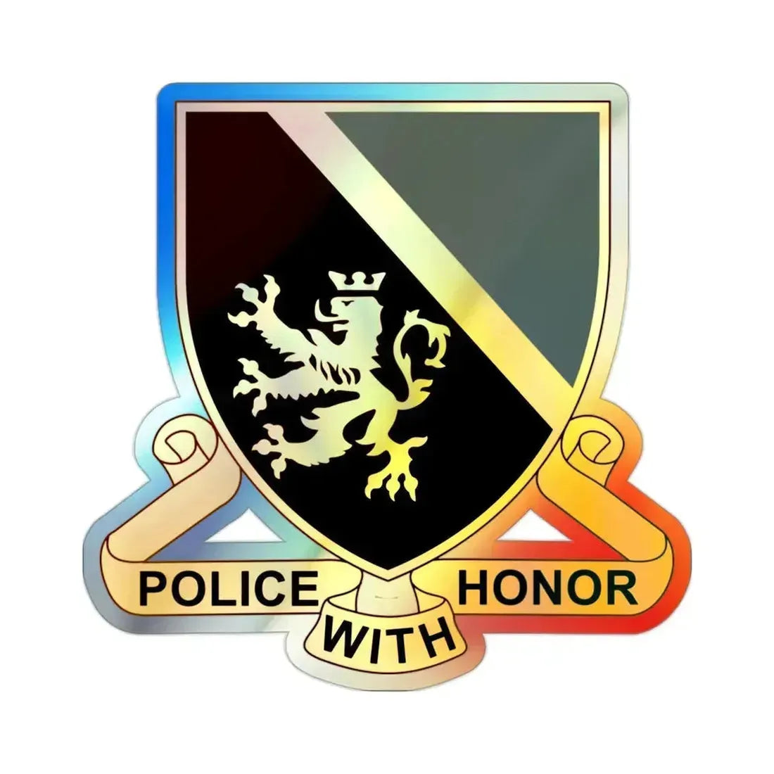 382 Military Police Battalion (U.S. Army) Holographic STICKER Die-Cut Vinyl Decal 2 Inch Holographic - The Sticker Space