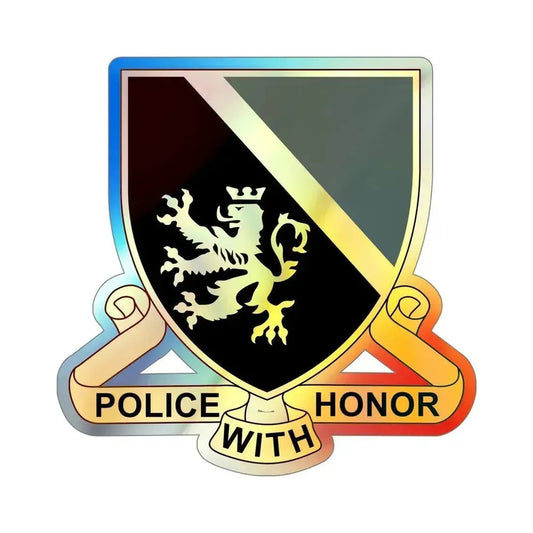 382 Military Police Battalion (U.S. Army) Holographic STICKER Die-Cut Vinyl Decal 6 Inch Holographic - The Sticker Space