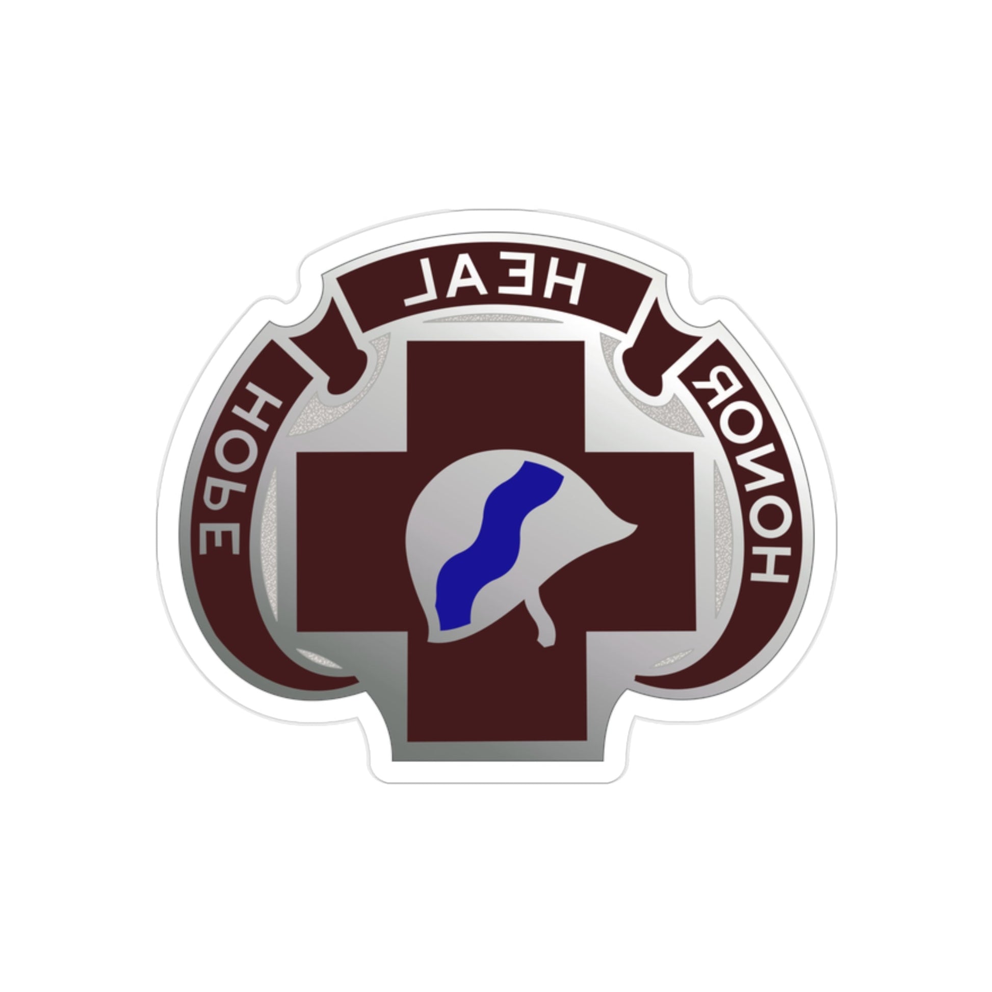 382 Surgical Hospital (U.S. Army) REVERSE PRINT Transparent STICKER-2" × 2"-The Sticker Space