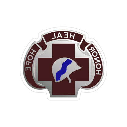 382 Surgical Hospital (U.S. Army) REVERSE PRINT Transparent STICKER-3" × 3"-The Sticker Space