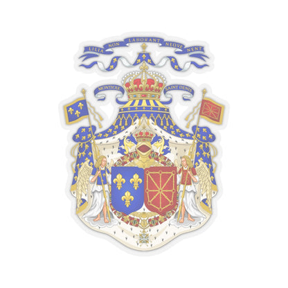 Grand Royal Coat of Arms of France & Navarre - STICKER Vinyl Kiss-Cut Decal