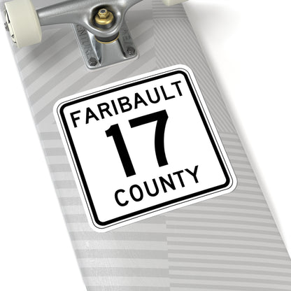 Faribault County Route 17 MN (Minnesota) (Road Sign) STICKER Vinyl Kiss-Cut Decal