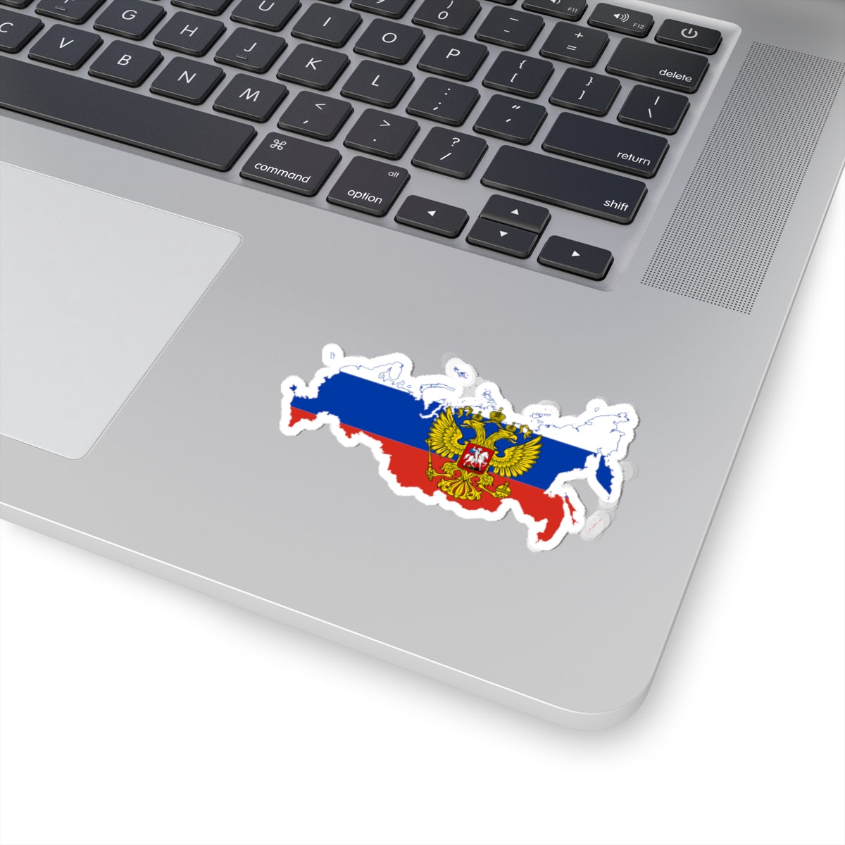 Flag map of Russia with coat of arms 2014-2022 (Russia) STICKER Vinyl Kiss-Cut Decal
